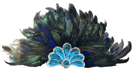 Nishiyuenyi Kopfschmuck für Karneval und Tanzaufführungen, geeignet für Kostüme, Blau