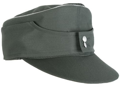 Hochwertige Replik WW2 Deutsche Offiziere Gabardine M43 Feldmütze - Silberpaspelierung