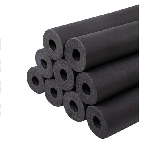 Schwarz Rohrisolierung Kautschuk Isolierschlauch, Innendurchmesser 6-110mm, Dicke 9-30mm Schaumstoffschlauch für Isolierte Rohre und Dämpfungseigenschaften(20mm*20mm*1.9m)