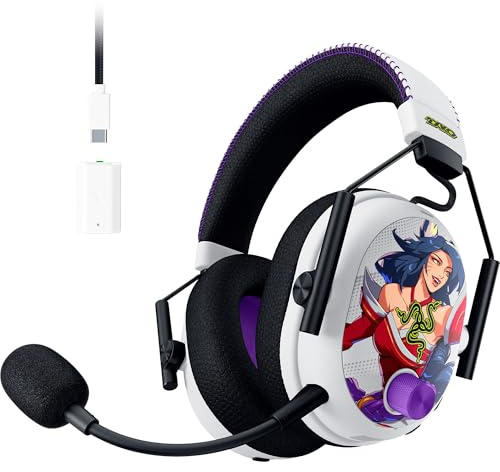 Razer BlackShark V3 Pro Wireless ANC Gaming Headset for Xbox: Full Band Mic - 50mm Driver - 2.4 GHz, Bluetooth, USB, 3.5mm - Works with PC, Mac, PS5, Nintendo Switch - Long Battery Life - 2XKO Edition