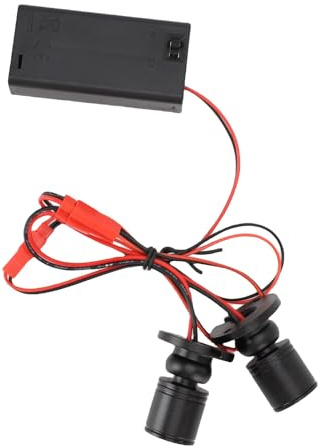 FTVOGUE Kleiner LED-Strahler, Batteriebetriebener Mini-Strahler, um 360° Drehbar, für Schmuck, Vitrine, Regal