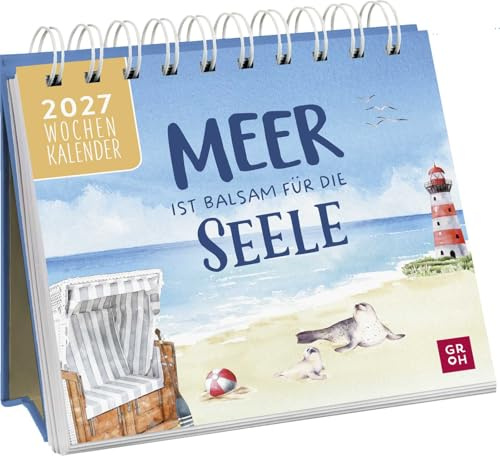 Mini-Wochenkalender 2027: MEER ist Balsam für die Seele: Maritimer Tischkalender zum Aufstellen mit Wochenkalendarium | Für alle Meer-Liebhaber und Küstenkinder