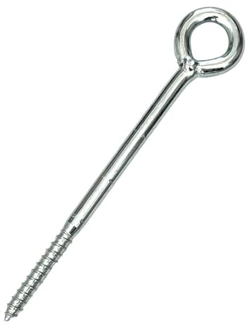 BK SHOP 25x Ösenschrauben Ø 8 mm x 140 mm | Schrauben Robuste Ringschraube aus Stahl, Schraubhaken verzinkt für Korrosionsschutz