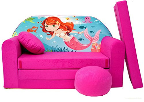 Welox Kindersofa Spielsofa Minicouch aus Schaum Kindersessel Kissen Matratze Farbwahl (H4)