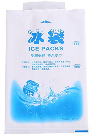 10 Stück Wiederverwendbare Gel Ice Pack, PE Food Grade Eisbeutel für Kaltes Essen gefroren Meeresfrüchte Kaltes, Medicals Kühlung Eisbeutel(200ml)