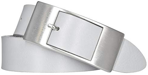 Mytem-Gear Damen Leder Gürtel 35 mm Nappaleder Damengürtel (90, Hellgrau)