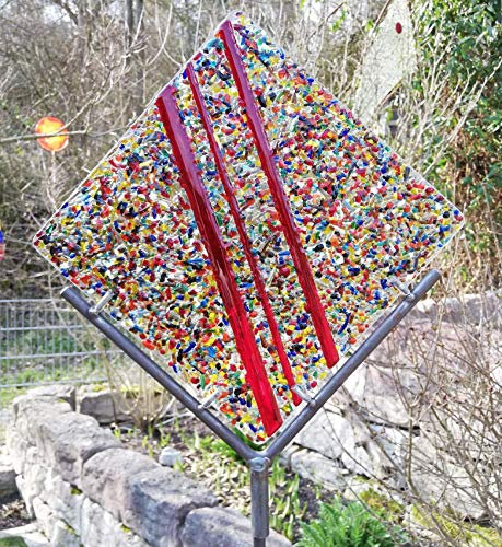 Gartenskulptur Farbentraum aus Glas und Metall Design Farbentraum