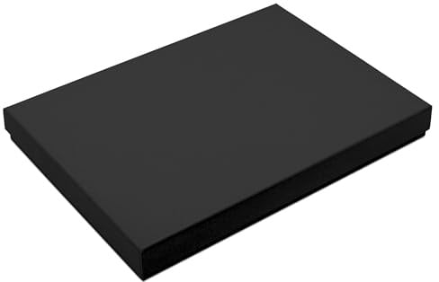 10x DIN A4 - Hochwertige Geschenk- und Aufbewahrungsbox - 30,2 x 21,3 x 2,1 cm - Schwarz - stabiler 650 g/m² Karton
