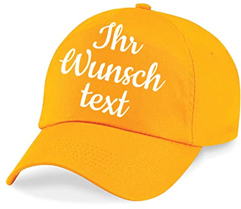 Deitert Kappe, Basecap individuell bestickbar mit Namen oder Wunschtext | über 20 Farben zur Auswahl Gold