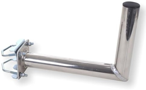 Erwin Weiß GmbH Mastausleger Alu Abstand 350 mm I Wandhalterung für Satellitenschüssel I Mit Alurohr Durchmesser 48 mm I Winkel Wandhalterung für Sat Antenne