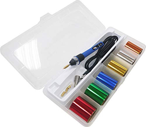 KINGTOOL Outil d'estampage à chaud Chaud Quill Stylo à gaufrage Hot Foil Pen, alimenté par USB (avec 4 pointes) (bleu)
