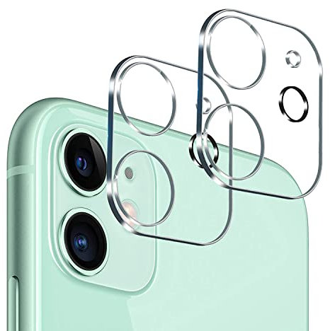 Mixroom - 2 films d'appareil photo pour iPhone 11 Anti Macchia Anti Graphisme 3D Full en verre trempé dureté 9H Installation facile