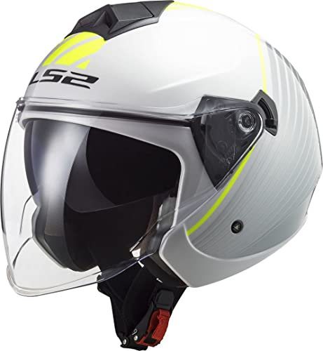 LS2, casco jet moto Twister II luna white silver, M