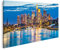 islandburner Bild auf Leinwand Schöne Aussicht Auf Frankfurt Am Main Skyline An Der Dämmerung Deutschland Wandbild Poster Kunstdruck Bilder