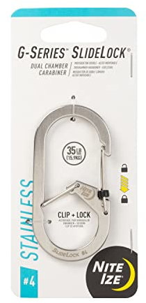 Nite Ize G-Series SlideLock Doppelkammerkarabiner Edelstahl #4