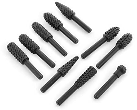 InnovaGoods - 10-teiliges Driwills Bohrer-Set, Vielseitig einsetzbar, Für Holz & PVC, Ergonomisches Design, Schwarz, Legierter Stahl