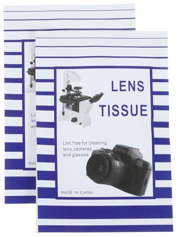 iplusmile Reinigungspapier - 100 Stück Linsenpapier zur Objektivreinigung - Tücher zur Reinigung von Kameralinse für Ferngläser, Brillen, Linsenreinigungspapier, 15 * 10cm