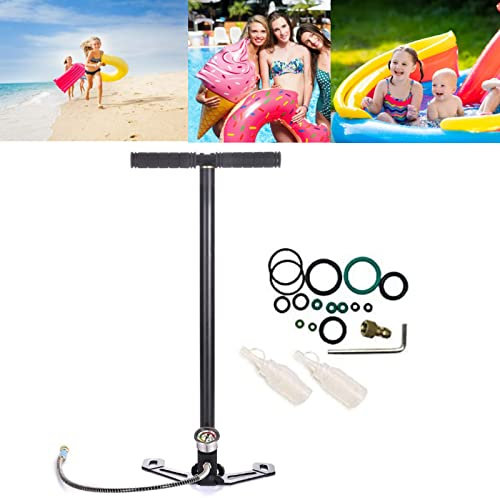 Hand Pump 4500psi High Pressure 3-stage Air Gun Rifle, Air Gun Stirrup Charger Hand Pump, Air Cycling Hand Pump for Motorcycle Tires, Bicycle Tires, Inflatable Kayaks