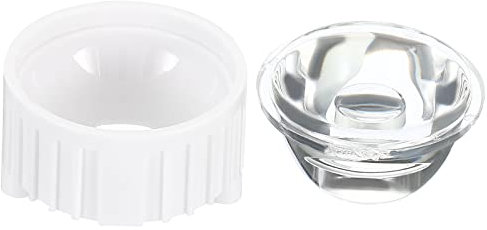 PATIKIL 20mm 120 Degree LED Lens with Stand Holder, 10 Set LED Lens for Flashlight DIY Lamp, White