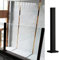 Zaunsäulen Glasgeländer 304 Edelstahlglas Balustrade Handlauf Innen im Freien, Black Safety Square Glasgeländerpfosten mit Kompletten Kits, 24 Zoll - 60 Zoll ( Color : Black End post , Size : H-140cm/