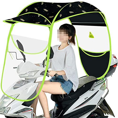 oUyOo Universal Electric Motorcycle Rain Cover Canopy Markise, Regenfester Sonnenschutz, Für Roller, Batterieauto, Motorrad