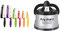 Zyliss E920144 6 Piece Knife Set | Multiple Sizes | Stainless Steel | Multicolour | 6 x Kitchen Knives with Protection Covers & AnySharp Knife Sharpener with PowerGrip, Silver, One Size