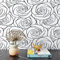 ReWallpaper 44.5CM×7M Selbstklebende Tapete Blumen Rose Klebefolie Schwarz Weiß Muster Moderne Minimalistische Tapete Fototapete Schlafzimmer Romantik Klebefolie Möbel Blumenmuster Vintage