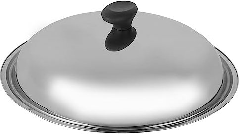 Lurrose Edelstahl-Pfannendeckel Universalpfannen Töpfe Deckel Bratpfannendeckel Deckel Wok-Deckel Zum Kochen (38 Cm)