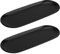 CHEUKYIU Lot de 2 Plateaux de Rangement ovales en métal Noir - 22,8 x 9,5 cm - en Acier Inoxydable - pour beurrier, collation, Dessert, Bougies, Bijoux