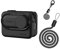 HUYUAWA Silicone Protective Case (Black) Compatible for Insta360 GO3 Sleeve Case Cover Lens Cap with Lanyard for Insta 360 GO 3 Action Camera Accessories
