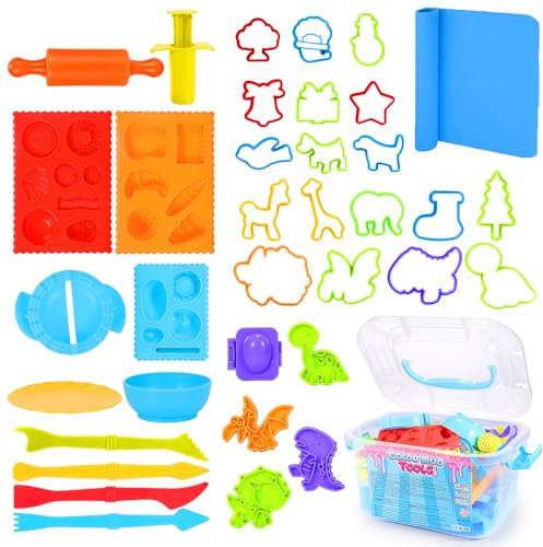 HappyGoLucky Play Set Accessories for 4-9 Year Old Boys - Play Tools, Modelling Clay Tools Set - Christmas Xmas Gifts for Kids
