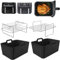 Premium Ninja AF400UK Silicone Liners & Racks | 2.5mm Liner Thickness & 8mm high Silicone Lines on Base |4 PCS Ninja AF400UK Accessories | Specially Designed for Ninja Dual Air Fryer 9.5L