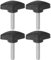 QUARKZMAN 4 Stück Rändelschrauben M6 x 30mm Flügelschraube mit T-förmige Handgriff, Verzinkte Kohlenstoffstahl Gewindebolzen Daumenschrauben 36mm Spannschraubenknopf für Schnellentfernung
