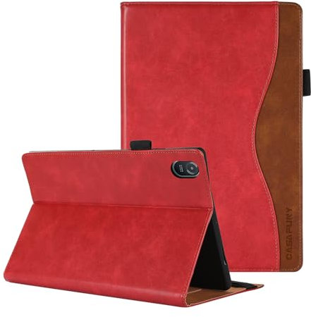 CASAFUNY Coque pour Honor Pad 8 12 Pouces 2022 Étui Housse de Protection en Cuir PU Pochette Tablette Etui pour Honor Pad 8 2022, Rouge
