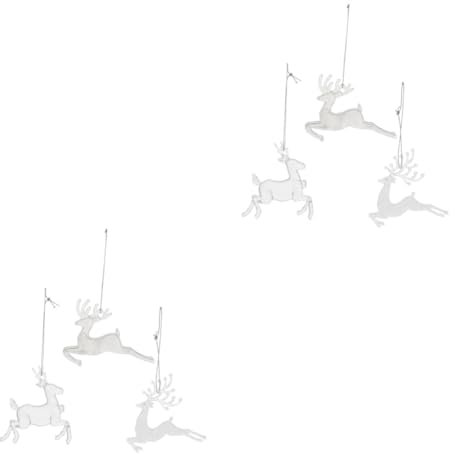 HOMSFOU 6 STK Hirsch Anhänger Hirsch Weihnachtsschmuck Elch Weihnachtsschmuck Weihnachtsdekorationen Christbaumschmuck Ornament Elch-Weihnachtsverzierung Elch Weihnachtsdekor Stelle Statue