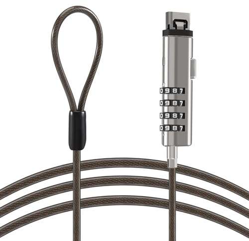 Giilayky 4 Serrure de Câble de SéCurité pour Ordinateur Portable USB Une Verrouillage Universel NuméRique pour Ordinateur