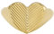 FOSSIL Damen-Siegelring Harlow Linear Texture Heart Edelstahl goldfarben, JF046557106