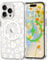 L-FADNUT Magnetic for iPhone 16 Pro Max Case, Compatible with Magsafe Floral Pattern Design, Clear Girly Flower Cover Slim Bumper Shockproof Protective Phone Case for iPhone 16 Pro Max White