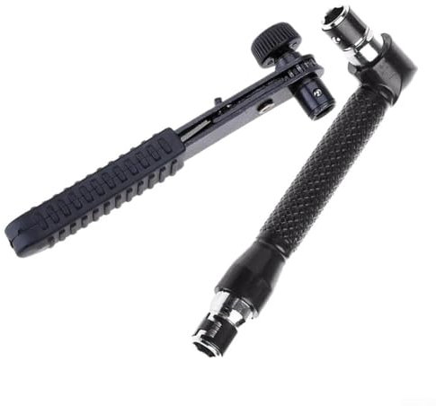 Besttoolifes 1/4'' Hex Shank Double-Headed L-Shaped Socket Wrench Extension Handle Screwdriver 90 Degree Angle For Routine Screwdriver Bits Utility Tool