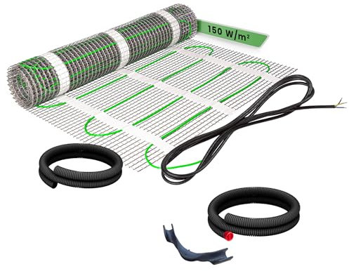 EH Expert EcoPRO Heizmatten Set | 150 W/m² | 3 m² | Elektrische Fußbodenheizung - für Fliesen, Naturstein, Teppich, Vinyl und Laminat, inkl. Installationsmaterial, Ohne Thermostat