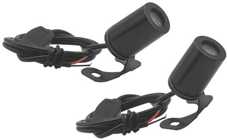 BaotyJie Kit de projecteur d'ailes d'ange générique pour Moto Lampe de Moto Facile à Installer Feux de projecteur à LED au Sol pour Moto, Lumière Blanche