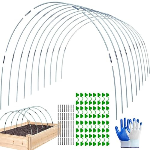 Serra con Tunnel in Lamina – 115 telai di Copertura per File, da 17 Pollici, Tunnel per la Coltivazione, Copertura in, da Giardino | di Protezione per Piante Rimovibile in