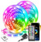LED Strip 30M(15m*2), RGB LED Streifen mit Fernbedienung und App Musik Sync Timer-Einstellung Dimmbar Farbwechsel LED Lichterkette für Zuhause, TV, Party, Gaming