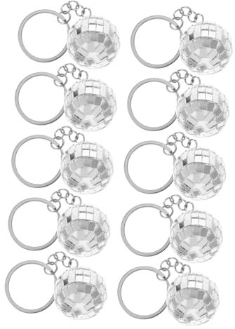WHAMVOX Disco Ball Schlüsselanhänger Mit Spiegeloberfläche Perfekte Deko Für Weihnachtsbaum Partys Und Disco Kugel Anhänger Für Vintage 70er Jahre Flair