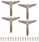 sourcing map Lot de 4 pieds de meubles triangulaires en métal de 15,2 cm, pieds de meubles robustes de rechange pour commode, lit, table, armoire, canapé (bronze)