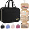 HOTOR Kulturtasche Damen wasserdichte  Kosmetiktasche mit Haken – Geräumige  Kulturbeutel Damen  für Reisen – Groß  Kulturbeutel Zum Aufhängen für  Weekender Damen, 29.0 x 23.0 x 8.5cm, Schwarz