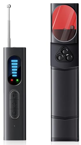 LEKEFETO Wanzen Detektor, 5 in 1 Versteckte Kamera Detektor, Tragbarer Signal Bug Detector mit 5 Empfindlichkeitsstufen, Hidden Camera Detector, Anti Spy Kamera Detector, für Hotel Heim Büro Reisen