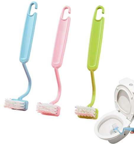 3 Pack Wc Bürste,Klobürste Mit Randreiniger,Wc Reinigungsbürste,Toilettenbürste Mit Randreiniger,Toilettenbürste,Toilet Cleaner Brush,Toilettenrandbürste Für Tiefenreinigung (Blau, Grün, Rosa)