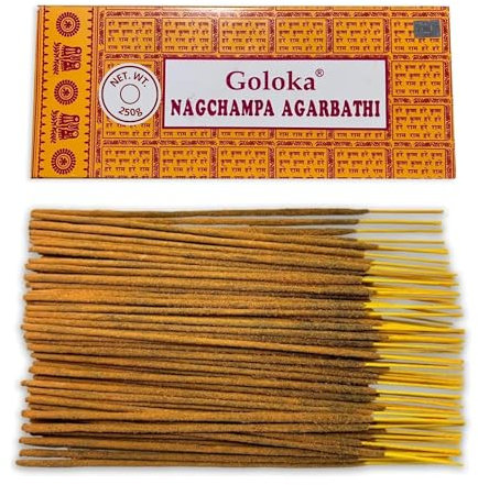 Räucherstäbchen Nag Champa Natürliche Räucherstäbchen, 1 Packung mit 250 g (ca. 200 Stäbchen), Aromatherapie, Meditation, Yoga, umweltfreundliche Verpackung