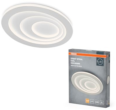 Osram ORBIS SPIRAL OVAL Deckenleuchte, weiß, 37W, 4000lm | Orbis Spiral Oval, Indoor Wall Lighting, Weiß, 30000 h, 1-Pack